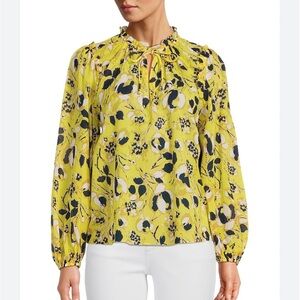 Tanya Taylor Aubrielle Floral Silk Blend Top - Size M